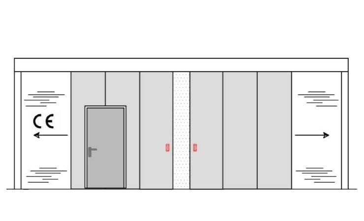 Συρόμενη Δίφυλλη Πυράντοχη Πόρτα CROSSWALK 120